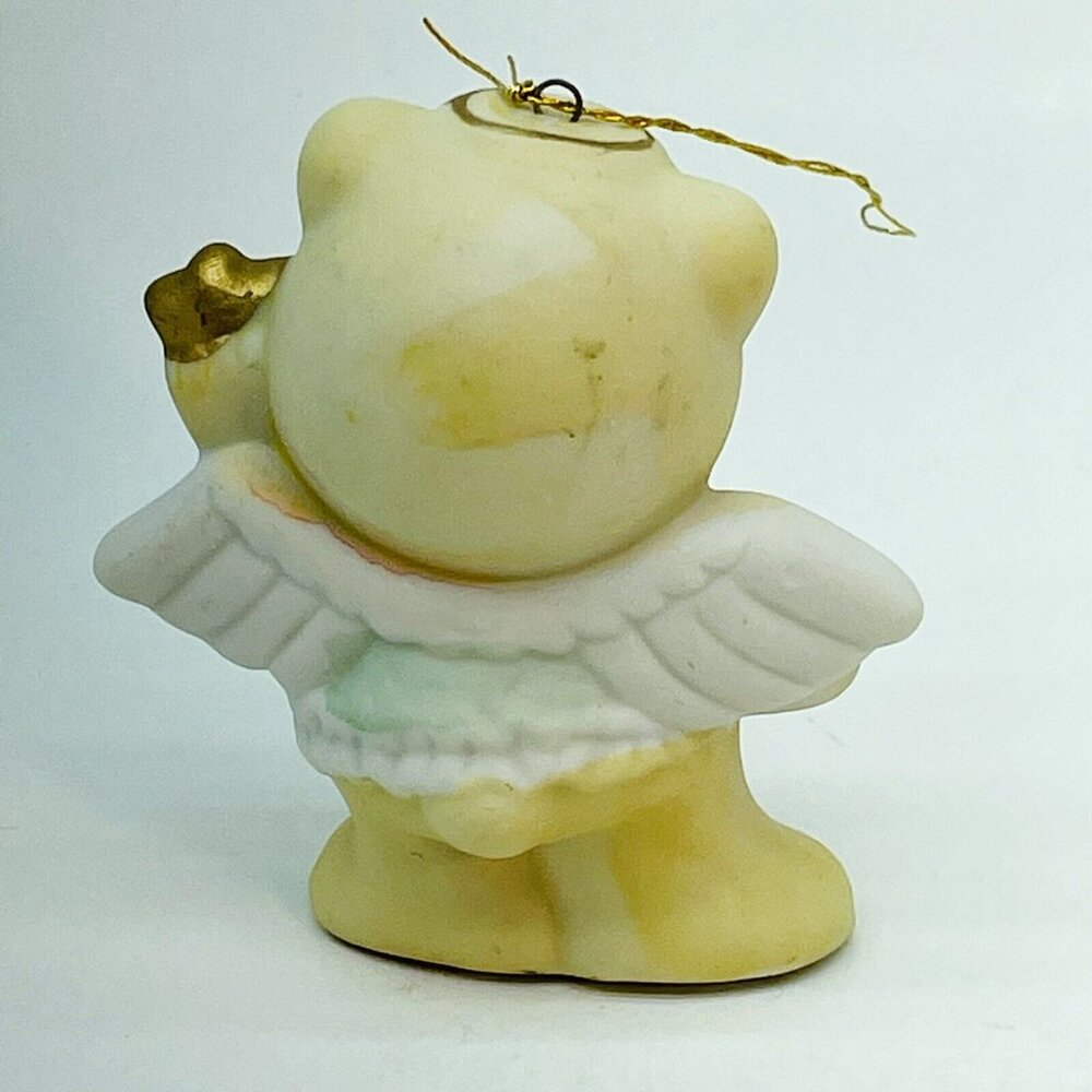 Christmas Around The World Ornament Angel Bear Hand Painted Porcelain Taiwan VTG - Picture 4 of 14